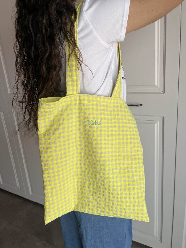 TOTE BAG INICIALES AMARILLA